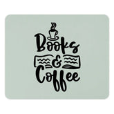 Books and Coffee Mouse Pad, Cute Desk Accessories, Office Decor, Reader Gift, Coffee Lover Gift, Bookish Gift, Unique Mousepad, Desk Mat - Tawshia